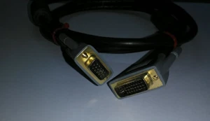 #93 - Adapter Kabel Konverter DVI auf VGA 2m Gold Ferrit - Bild 1 von 2
