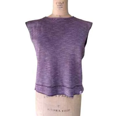 Vimmia Heather Purple Cap Sleeve Workout Shirt Top S Foto 1 de 4