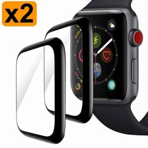 2x Apple Watch Schutzhülle iWatch 1/2/3/4/5 Displayschutz Glas Panzerfolie Cover - Bild 1 von 4