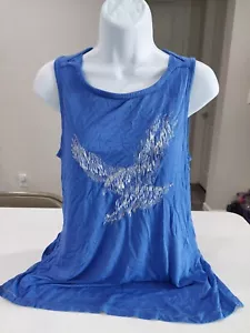 T-shirt smanicata Harley-Davidson donna ricamata metallizzata aquila taglia S top - Foto 1 di 10