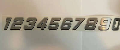 Descuento - Calcomanías de vinilo plateadas con contorno blanco sombra negra #0,1-9 R/c caja L2 Foto 1 de 4