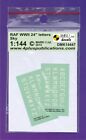 1/144 Decals: Ww2 Raf Letters 24" Sky Color   #Dmk14447 :  Mark1