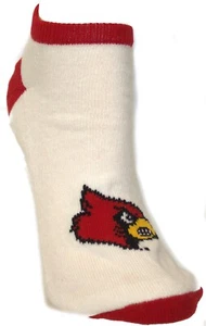 NCAA Louisville Cardinals No Show Socks - Picture 1 of 1