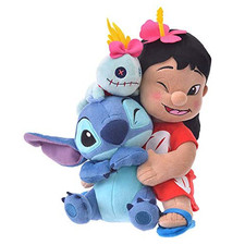 New Disney Store Japan Lilo Stitch Plush Doll Hug Smile (Hawaiian Stitch Scrump)