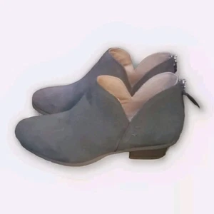 Kenneth Cole Reaction Womens Zip Suede Chelsea Booties Boots Concrete 5 Gray - Picture 1 of 7
