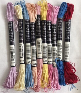 10 threads ANCHOR MARLITT Rayon stranded embroidery floss. 10m. bag A - Picture 1 of 1