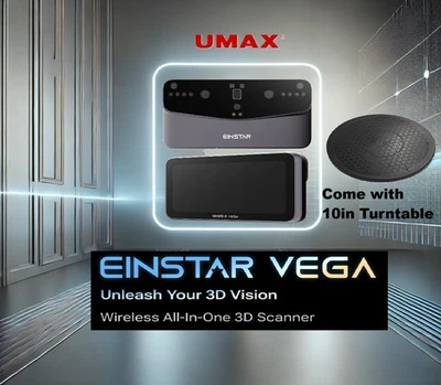 NEW EINSTAR VEGA-Wireless All-In-One 3D Scanner (Titanium Gray) And Turntable - Image 1 of 4