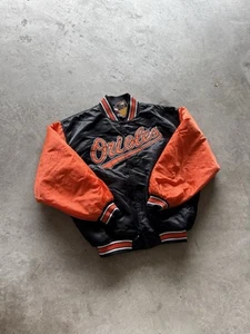 90's Vintage Starter Baltimore Orioles Satin Bomber Jacket - Picture 1 of 6