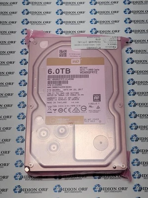 WDC 6TB 3.5" SATA HDD 7200 RPM WD6002FRYZ-01WD5B0, GRADE A, SKU 6902 - Image 1 of 2
