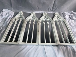 NWT White Antiqued Cathedral 4-Panel Mirror 17”x22” - Picture 1 of 3