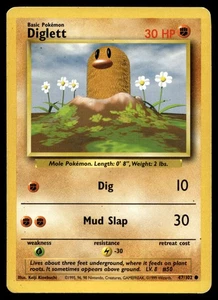 Diglett 047/102 Pokemon Base Set Unlimited Non Holo (MP) - Picture 1 of 2