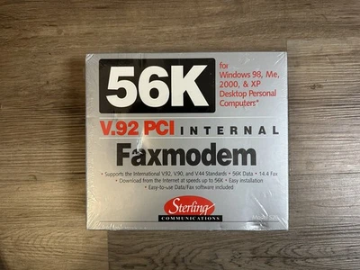 New Sealed Vintage Sterling S20-03B Model S20 V.92 PCI Internal Faxmodem 56K - Image 1 of 4