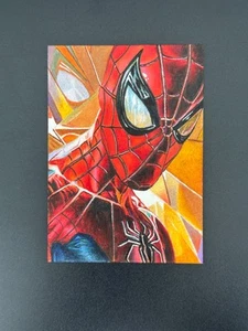 2023 Masterpiece Stuido MARVEL Original Sketch Cards 1/1 by CHRIS SPIDER-MAN - Picture 1 of 2