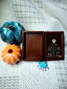 Holz Schmuck oder Keepskate Box mit Glas asiatisches orientalisches Design - Bild 1 von 2