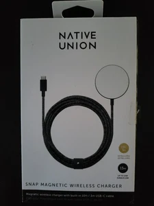 Native Union Snap Magnetic Wireless Fast Charger 10FT for iPhone 16/15/14/13/12 - Picture 1 of 8
