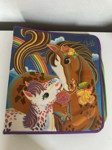 Lisa Frank Rainbow Chaser & Lollipop Horses 3 Ring Zipper Binder Rare Retro READ - Picture 1 of 6