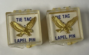 Menge 2 Gold Fliegender Adler Krawatte Tac Anstecknadeln ca. 1" breit - Bild 1 von 7