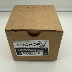 Anchor Brand Bead Knot Wire Wheel 4” Diameter 0.020 Wire 5/8” - 11 AH / 5-Pack - Picture 1 of 4