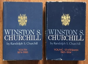 Randolph Churchill WINSTON CHURCHILL 2 Books HCDJ Youth /Young Statesman History - Foto 1 di 11
