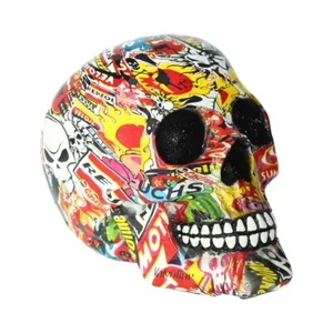 Pop Art Bright Colourful Skull Ornament Cartoon | Gothic | Home Decor | - Picture 1 of 7