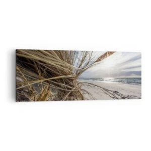 Cuadro Sobre Lienzo 140x50cm Cuadros Pared Costa Perspectiva Hierba Wall Art - Imagen 1 de 10