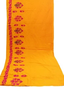 4.6m Vintage Lana Indio Gujrati Kachchh Bordado Manualidades Algodón Decor Tela - Imagen 1 de 4