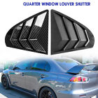 2X Carbon Fiber Quarter Fenster Louver Shutter für Mitsubishi Lancer EVO 2009-16