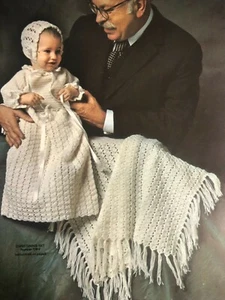 Crochet For Babies Infants Toddlers Patterns Book 0 months- 4T Christening Set + - Picture 1 of 12