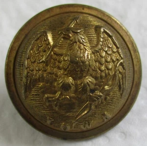 USA, 1870-1890 Period:"IOWA STATE SEAL BRASS BUTTON" (Large, 23mm, American) - Picture 1 of 4