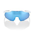 One Hundred Percent Glasses Racetrap 3.0 White HiPER Blue Lens Sunglasses, 168mm