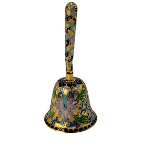 Cloisonne Bell Brass & Enamel Clacker Works Two Piece - Bell & Handle Cloisonné - Bild 1 von 9