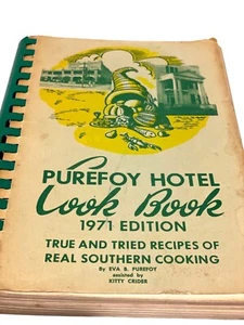 Purefoy Hotel Cook Book 1971 Edition Spiral Bound Southern Cooking Recipes - Picture 1 of 9