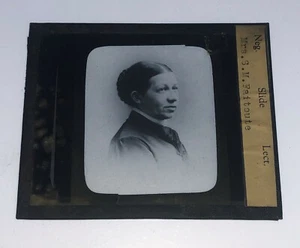 Mrs. S.M. Faitoute Roselle NJ Antique Glass Magic Lantern Slide Historical Pic - Picture 1 of 2
