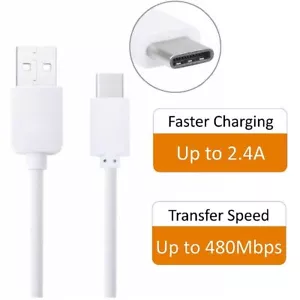 USB C Charger Cable With Ohm Pull-up Resistor for Galaxy Note 5, Oculus USB 3 - Picture 1 of 9