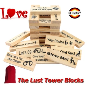 Super Freches Blockturm Spiel Valentinstag Date Night 48 teilig ür Erwachsene - Bild 1 von 15