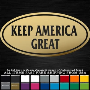 Trump OVAL Keep America Great 2nd A NRA Politics Republican USA Flag Sticker  - Bild 1 von 12