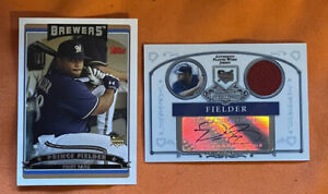 2 (Two) Card Prince Fielder RC Rookie AUTO Autograph LOT!