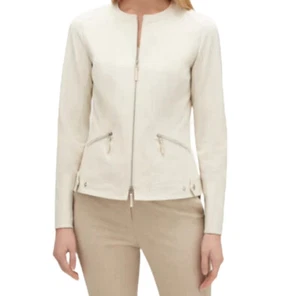Chaqueta Moto Lafayette 148 New York Cairo Color Crema Cremallera Completa Poliamida Talla 12 - Imagen 1 de 12