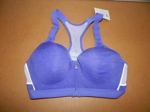 NWT Victoria's Secret Incredible Sports Bra 34C Zipper Front Close Purple VSX - Picture 1 of 7