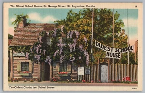 The Oldest School House, St. George Street, St. Augustine, Florida Postcard - Picture 1 of 2