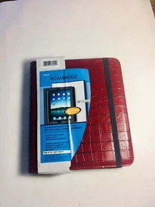 💥Cambridge 67134 Business Notebook & iPad Case, Simulted Leather, RED ~ NEW - Bild 1 von 1
