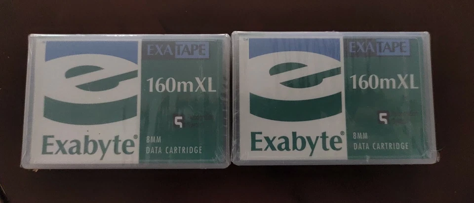 Nuevo (2) Cartucho de datos Exabyte Exatape 160mXL 8MM Foto 1 de 1