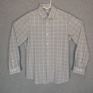 Mizzen Main Leeward Collection Trim Fit Button Down Men Medium Check White - Imagen 1 de 11