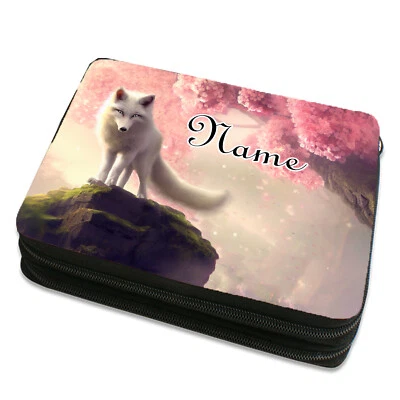 MAUS-DESIGN Federmäppchen Mädchen gefüllt Fuchs mit Name Doppeldecker Federtasche Etui