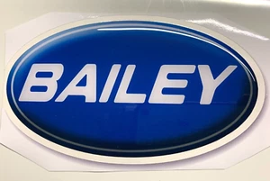 Insignia de resina ovalada Bailey sombreada azul para caravana o autocaravana cubierta de abolladuras BOB5 - Imagen 1 de 5
