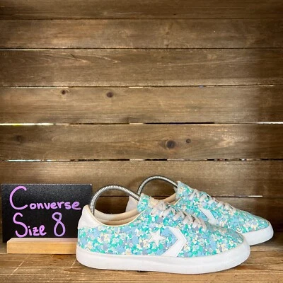 Womens Converse One Star Green Floral Canvas Low Top Shoes Sneakers Size 8 M GUC - Image 1 of 4