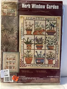 Vintage 1996 stitchworld x-stitch Herb Window Garden Cross Stitch Kit Opened - Picture 1 of 6