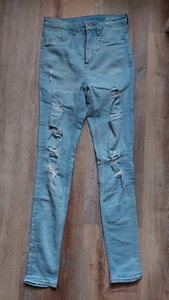 H&M Skinny Jeans stretch Damen, hellblau, mit Löchern, Größe 36 - Bild 1 von 5