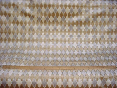 3-1/8Y Kravet Lee Jofa 33901 Kebir Sand Geo Velvet Drapery Upholstery Fabric - Image 1 of 4