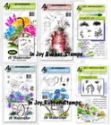 Art Impressions Watercolor Stamp Set Flowers Foliage, Trees, Birdhouse, Dogs